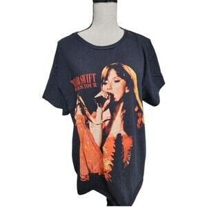 Taylor Swift Eras Tour Band Tee Black Size Large 2 Sides 2023-2024